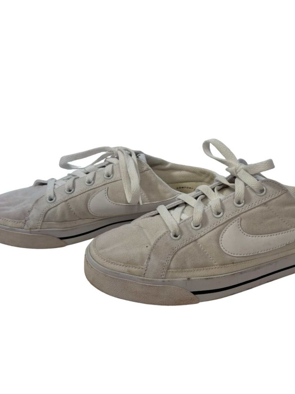 Nike Court Legacy Mule White Canvas Slip on Sneakers (Size 8)
